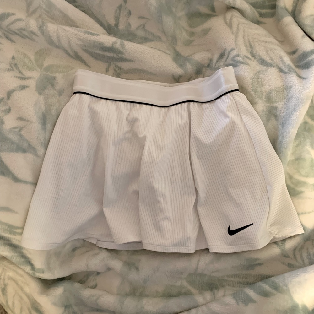White Nike tennis skirt.